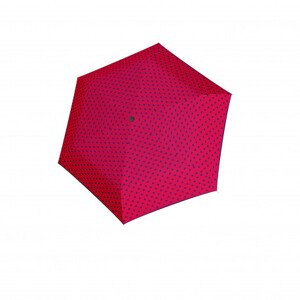 Derby Hit Mini Flat Dots - dámský skládací deštník, růžová, puntík