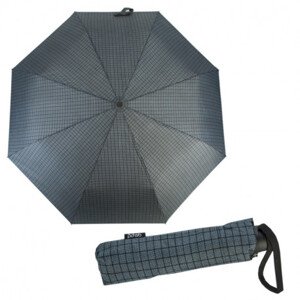 Derby Hit Vzorovaný - pánský skládací deštník, šedá, káro / kostka