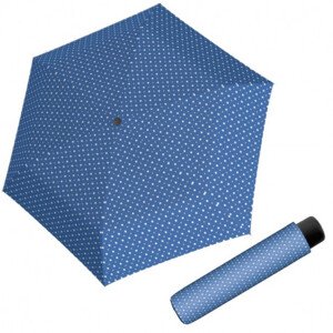 Derby Micro Alu Dots - dámský/dětský skládací deštník, modrá, puntík