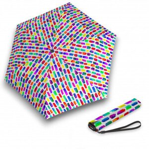 Lehký dámský skládací plochý deštník - Knirps US.050 CREATE CRYSTAL s UV