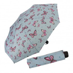 Derby Hit Mini Butterfly - dámský/dětský skládací deštník, modrá