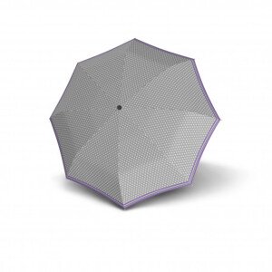 Derby Hit Lang Automatic Starlet - dámský holový vystřelovací deštník, šedá, geometrický / abstraktní