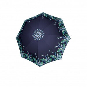 Doppler Magic Mini Carbon Big Infinity - dámský plně automatický deštník, modrá, květinový