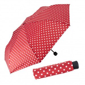 Derby Mini Trend Gemustert dámský skládací deštník, červená, puntík