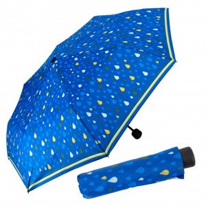 Derby Mini Trend Gemustert dámský skládací deštník, modrá, s motivem