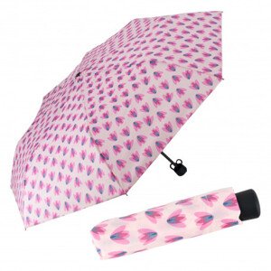 Derby Mini Trend Gemustert dámský skládací deštník, růžová, s motivem