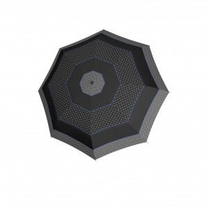 Derby Hit Lang AC Triple - dámský holový vystřelovací deštník, modrá, geometrický / abstraktní