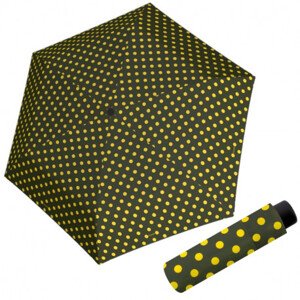 Doppler Fiber Fun Powerfull - dámský/dětský skládací deštník, žlutá, puntík