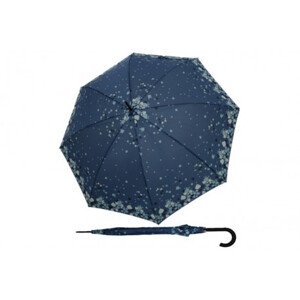 Derby Lang Hit AC Crystal - dámský holový vystřelovací deštník, modrá, geometrický / abstraktní