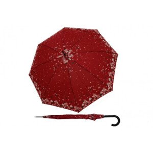 Derby Lang Hit AC Crystal - dámský holový vystřelovací deštník, červená, geometrický / abstraktní