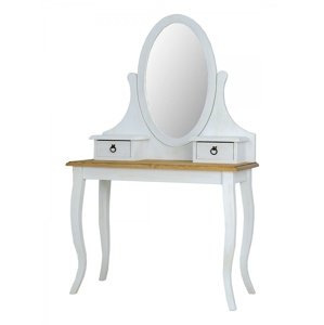 Toaletní stolek z masivu tol 02 - k03 bílá patina