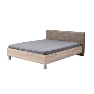 Manželská postel 160x200cm ciri - dub šedý/šedá