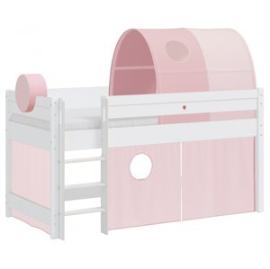 Vyvýšená postel s doplňky fairy - bílá/růžová