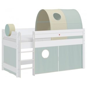 Vyvýšená postel s doplňky fairy - bílá/zelená