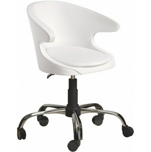 Kancelářská otočná židle na kolečkách gigi – bílá