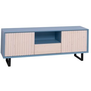 Kombinovaný televizní stolek layne 752 - modrá/béžová