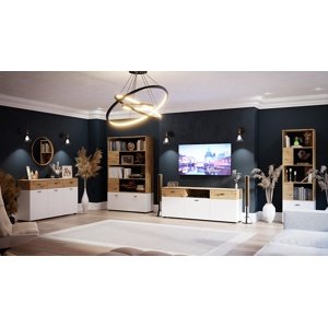 Obývací pokoj chiara - dub artisan/bílá