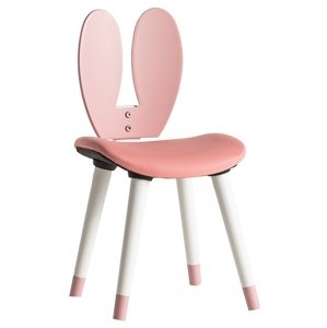 Dětská židlička králíček flamenco - růžová/bílá
