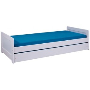 Studentská postel 90x190cm s přistýlkou baekho - bílá