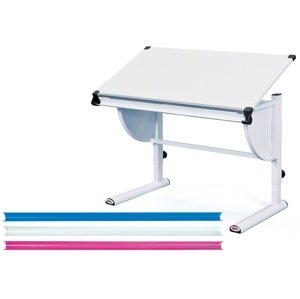 Dětský funkční stůl curtis - bílá (růžová+modrá)