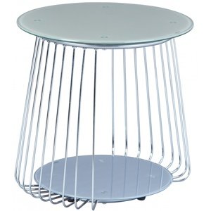Odkládací stolek astra - stříbrná/béžová