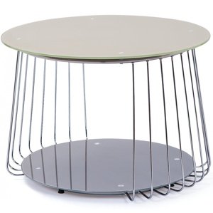Konferenční stolek astra - stříbrná/béžová