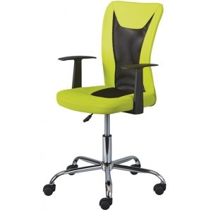Otočná židle na kolečkách nanny - zelená/černá
