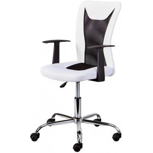 Otočná židle na kolečkách nanny - bílá/černá