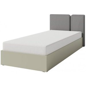 Studentská postel 90x200cm s úložným prostorem hailee - zelená/šedá