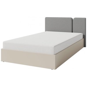 Studentská postel 120x200cm s úložným prostorem hailee - béžová/šedá