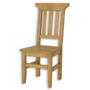Židle jídelní dřevěná selská sil 04 - k03 bílá patina