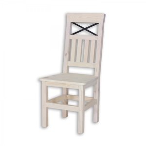 Židle z masivu sel 15, provence styl - k09 přírodní borovice