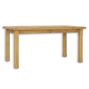 Dřevěný stůl 80x140 mes 02 a s hladkou deskou - k03 bílá patina