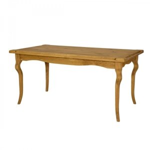 Dřevěný stůl 90x160 rustikální lud 01 - k16 antická bílá