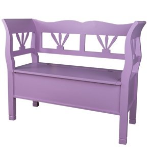 Dřevěná lavice s úložným prostorem honey - barva - p028