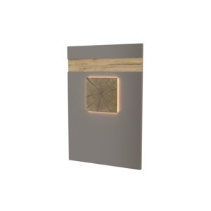 Panel k nočnímu stolku markus - šedý lesk/dub zlatý