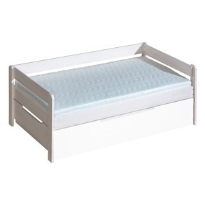 Dětská postel z masivu 90x200cm tibor - borovice - bílá