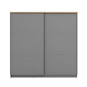 Skříň s posuvnými dveřmi lotta - šedá/dub artisan