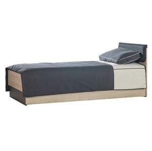 Studentská postel 90x200 se zásuvkou colin - dub kestína/šedá