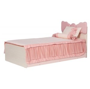 Dětská postel 100x200 se zásuvkou chere - bříza/růžová